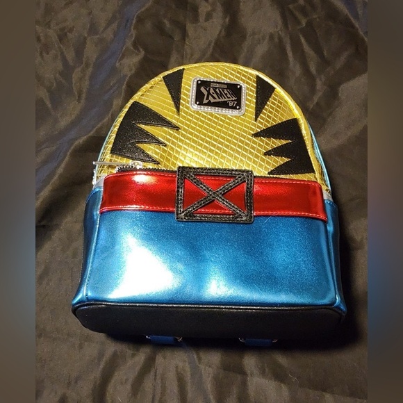 Loungefly Marvel X-Men ‘97 Wolverine Metallic Shine Cosplay Mini Backpack - Picture 2 of 6